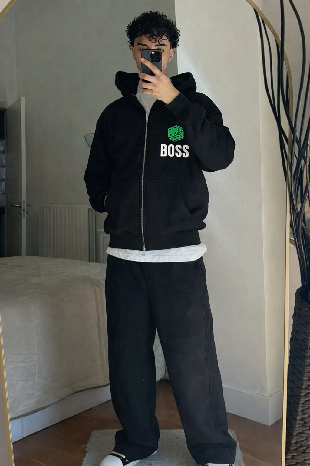 Boss with dice Zip-up Hoodie
